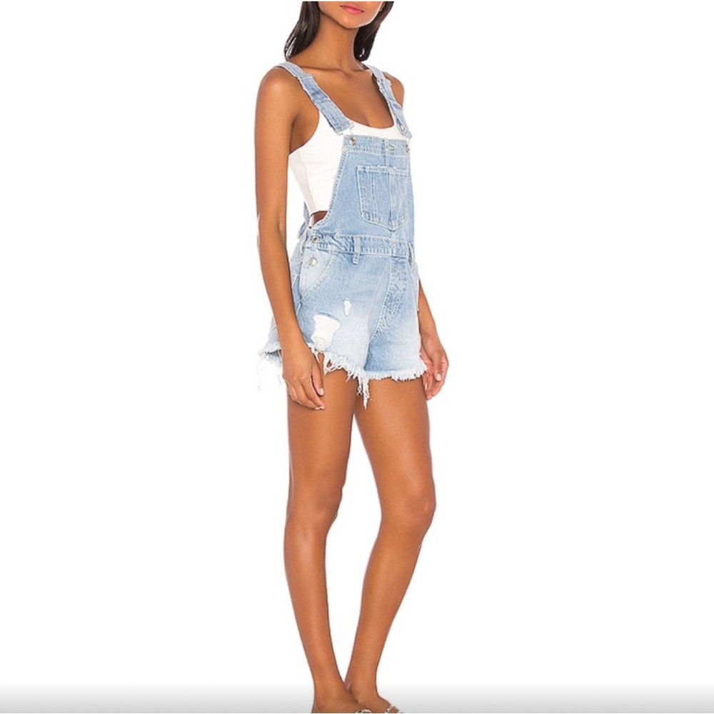Free People June Denim Shortalls